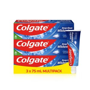Colgate Deep Clean Whitening Toothpaste, 3 x 75 ml