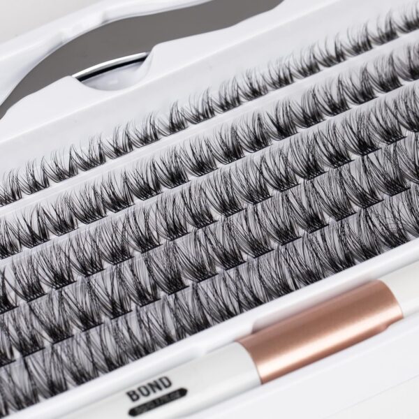 SISILILY Lash Extension Kit-Individual Lashes with Bond and Seal-120 Lash,  Tweezers C D Curl 10/12/14/15/16mm（DM17-mix) - Image 2
