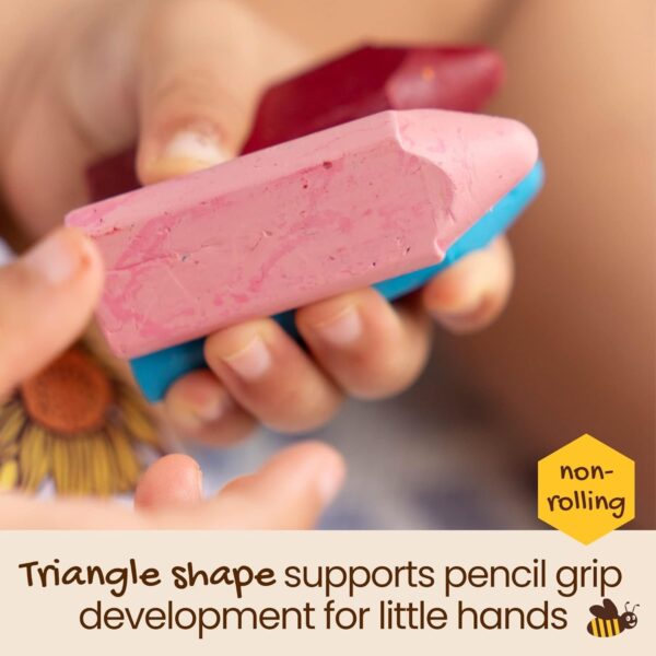 Honeysticks Triangular Crayons - 100% Pure Beeswax - Toddlers Ages 1-3, 2-4 - Handmade in New Zealand 10 Pack - Image 3