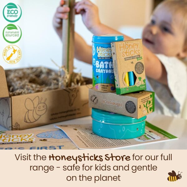 Honeysticks Triangular Crayons - 100% Pure Beeswax - Toddlers Ages 1-3, 2-4 - Handmade in New Zealand 10 Pack - Image 4