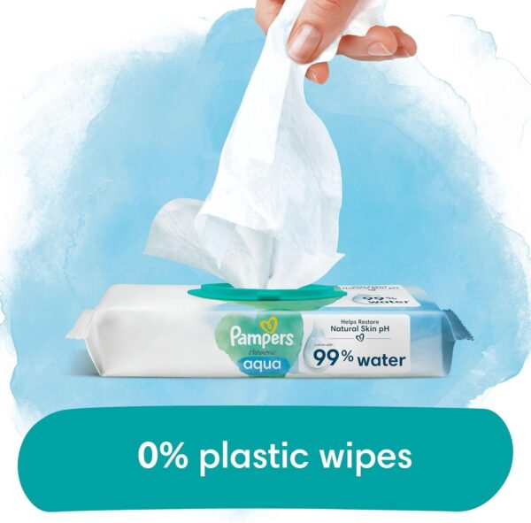 Pampers Harmonie Aqua Baby Wipes 24 Packs of 48 Wipes - Image 4
