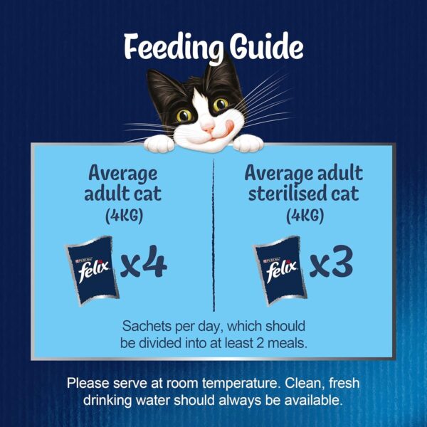 Felix As Good As It Looks Adult Wet Cat Food Tuna in Jelly 20 x 100g Pouches - Image 4